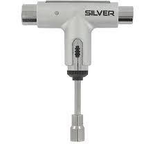 SILVER SKATEBOARD SKATE TOOL