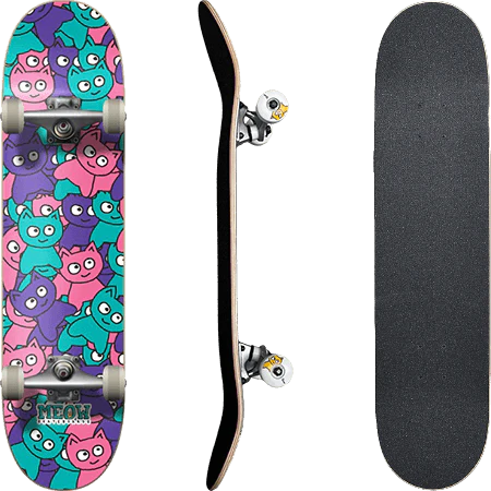 SKATE COMPLETO MEOW STICKER PILE 7.75