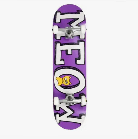 SKATE COMPLETO MEOW LOGO PURPLE 8.25
